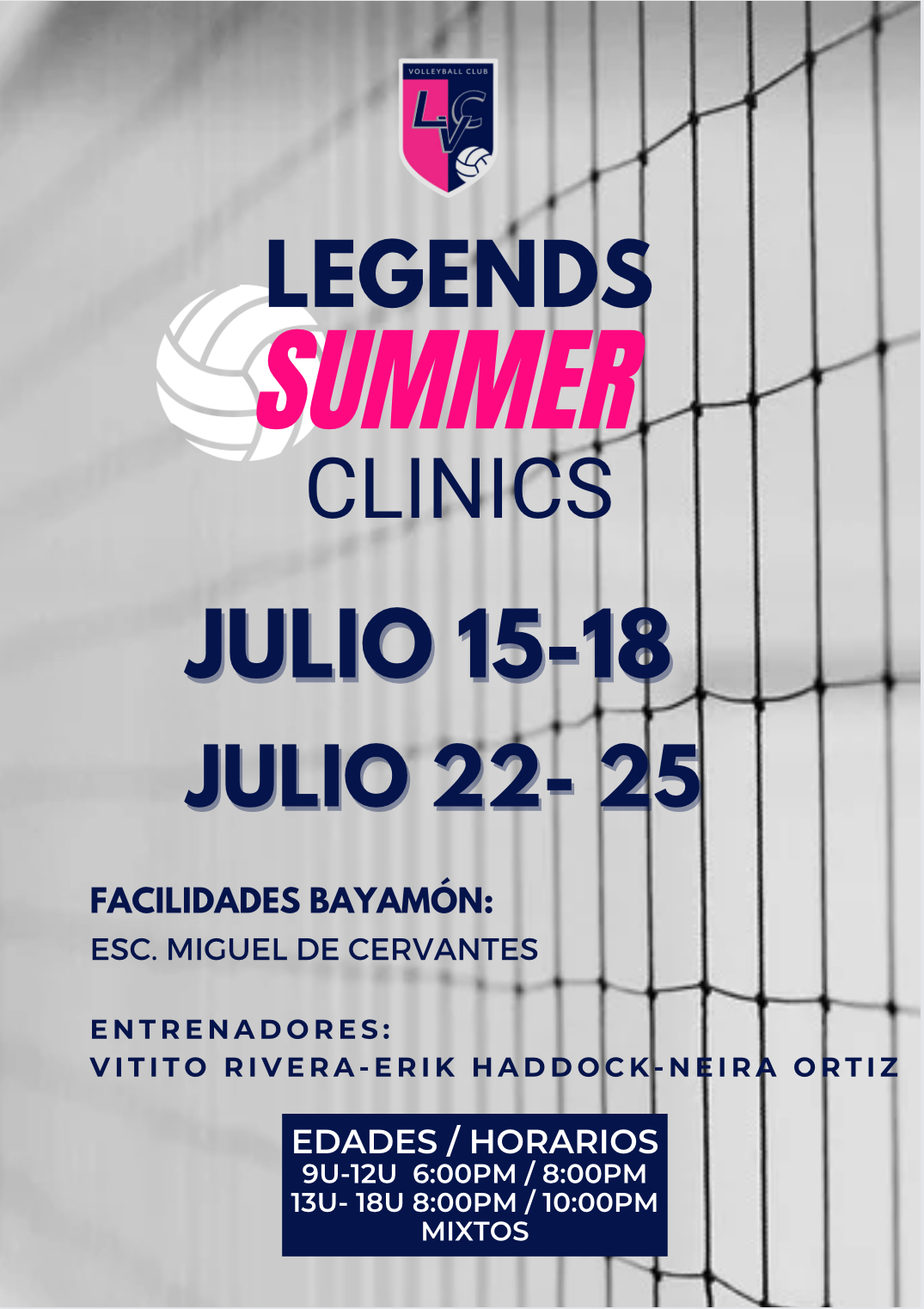Legends Summer Clinics